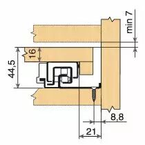 Coulisse sortie totale MOVENTO 760 BU - BLUMOTION intégré