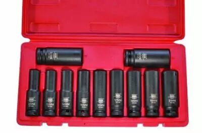 Coffret 11 douilles  chocs longues 1/2 