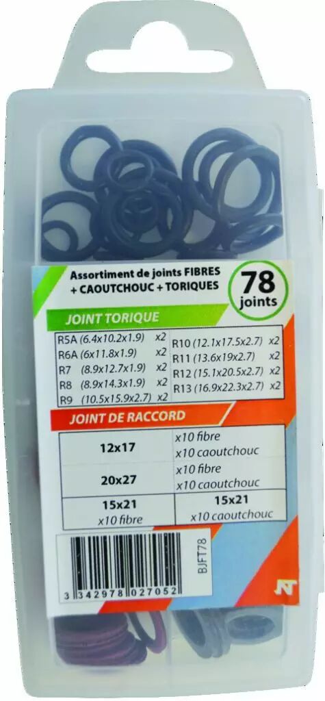 Joints fibre / caoutchouc / torique
