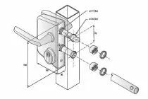 Serrure industriel de type LC pour portail battant