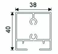 Profil dormant verrière battante - aluminium laqué