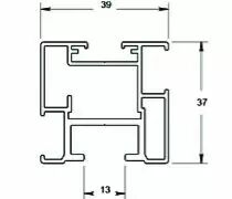 Profil verrière coulissante - aluminium laqué