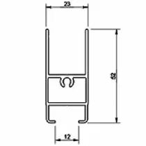 Profil verrière coulissante - aluminium laqué