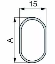 Tube ovale acier - longueur 2,35 m