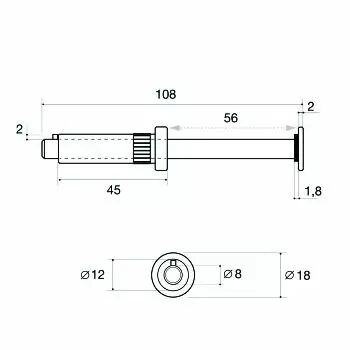 Support cintre extensible à encastrer inox