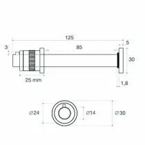 Support cintre extensible à encastrer inox