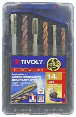 Coffret 7 tarauds HSS GUN DIN 371/376 M3  M12 + 7 forets TZX HSS FLAM SGX