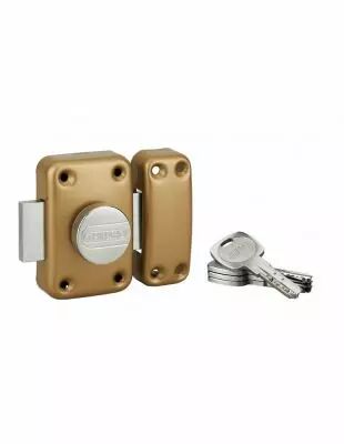 Verrou de haute sret cls rversibles a bouton - cylindre 6 goupilles -  23