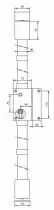 Boîtier de serrure 3 points CP Targa 75 x 130 mm