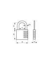 Cadenas à combinaison - série Compact 04