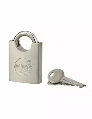 Cadenas marine - srie Marinox - Anse inox protge - avec 2 cls - vari