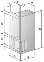 Pour serrure horizontale - double empennage