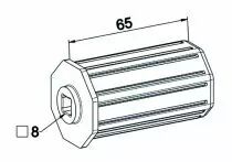 Embout octogonal ø 40 mm - ZF