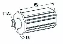 Embout octogonal ø 40 mm - ZF