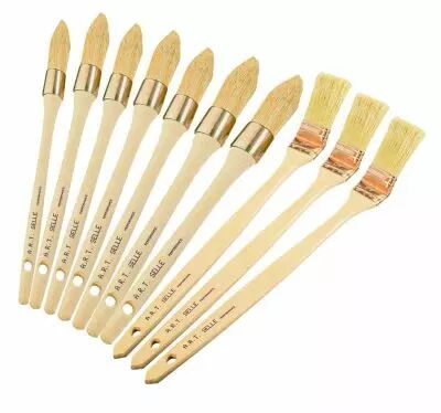Lot de 10 brosses soies