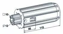 Embout escamotable  ø 54 mm - ZF