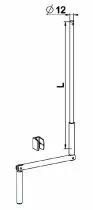 Tringle oscillante Selectalu avec clip et manivelle