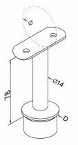 Gamme Design Production support pour tube  coller - orientable