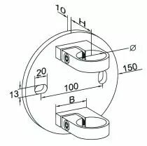 Gamme Design Production support pour poteau - ø 150 mm