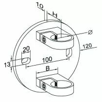 Gamme Design Production support pour poteau - ø 120 mm