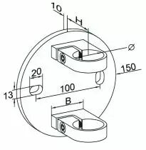 Platine de fixation pour supports main courante