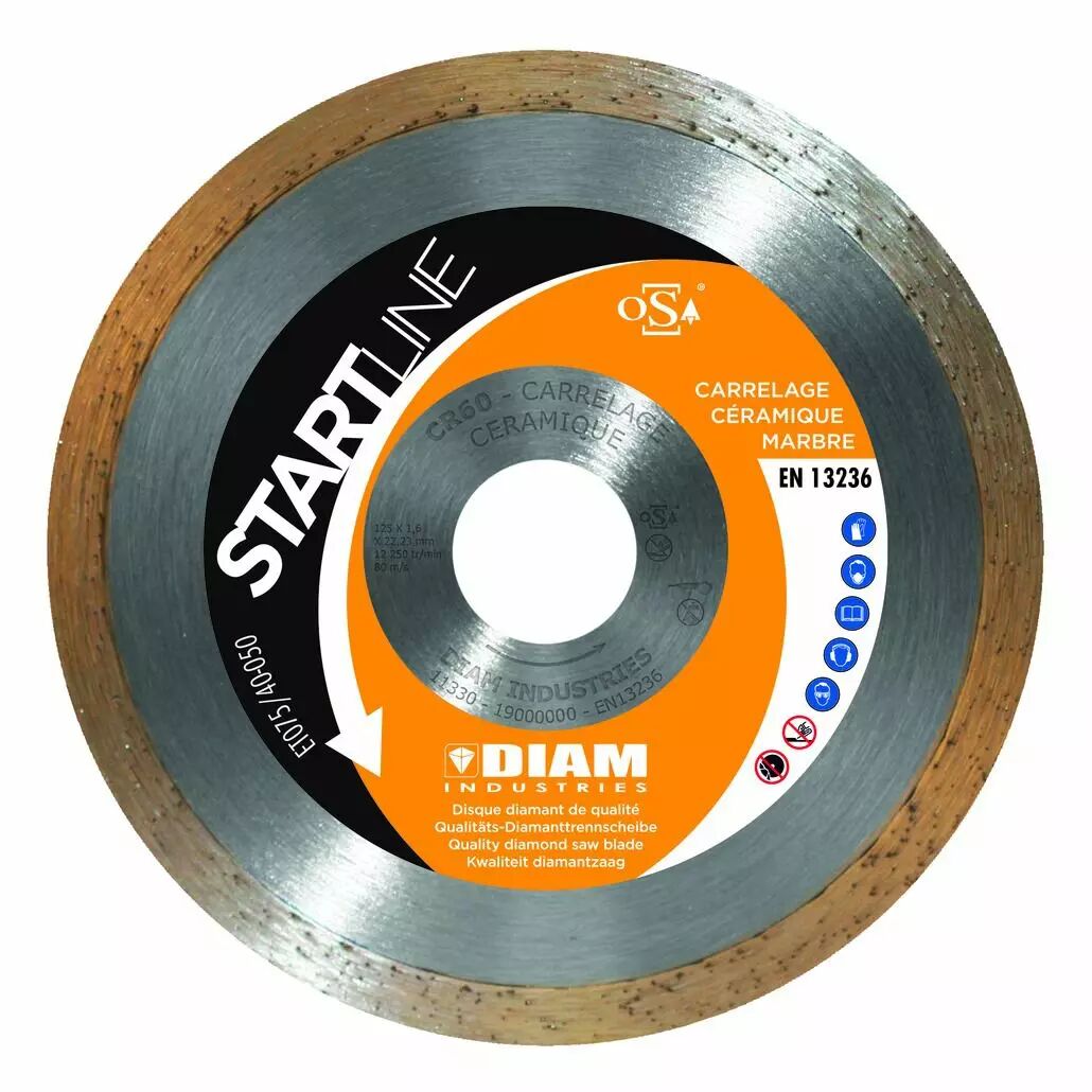 Disque Diamant 125 Mm Pour Carrelage/céramique Segment 7 Mm