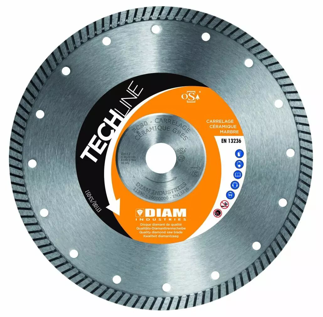 Disque diamant DIAM FC80 Diamètre 230mm Carrelage/Céramique/Marbre -  A.C.A.B. Destockage