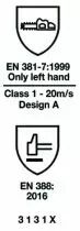 Gant anti-coupure main gauche classe 1