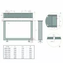 Pied de table cadre inox