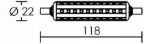 Lampe led - culot R7s 360°