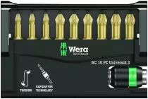 Sélecteur d'embouts Bit Checks® Wera embouts de vissage + porte-embout Rapidaptor 1/4