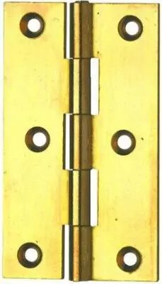 Charnire rectangulaire - axe inox - Laiton poli - perce fraise