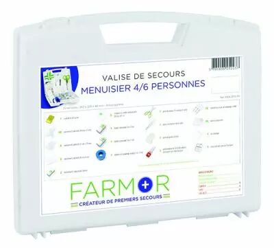 Valise de secours pour menuisier 4/6 personnes