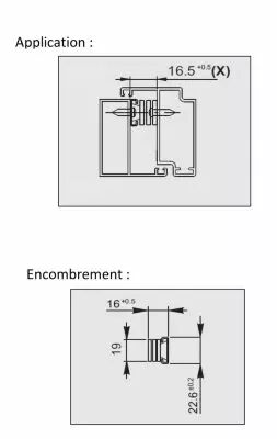 Paire de compas pour faade projection battant