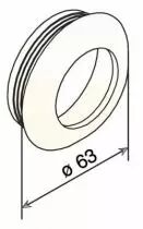 A encastrer - poignée cuvette ronde nylon - profondeur 13 mm