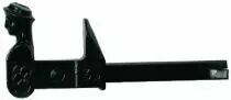 Arrêt de volets tête de bergère avec battement de 35 mm - Acier cataphorèse noir