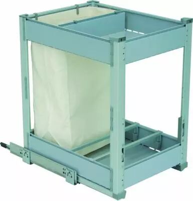 Bouteilles + pannetire + 1  3 niveaux de rangement - cadre aluminium anodis - panier gris