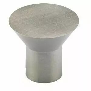 Bouton classique plat - acier inox bross