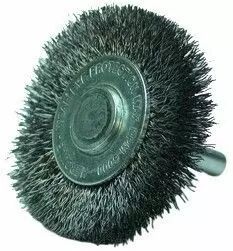 Brosse circulaire sur tige  6 mm fil d\'acier 0,35 mm