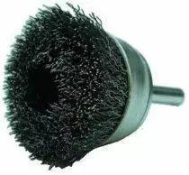 Brosse coupe sur tige ø 6 mm fil d\'acier 0,35 mm