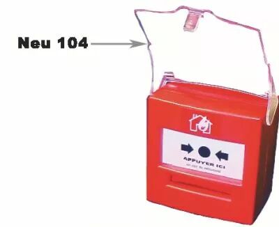 Capot de protection pour dclencheur d\'alarme manuel rouge