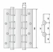 Charnière à ressort double action aluminium