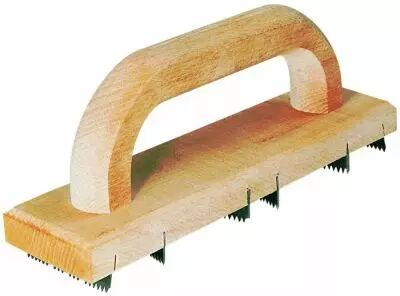 Chemin de fer de ravaleur poigne bois - 6 lames acier - longueur 25 cm