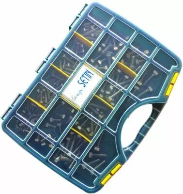 Coffret 170 vis mtaux tte hxagonale inox A2 - DIN 933