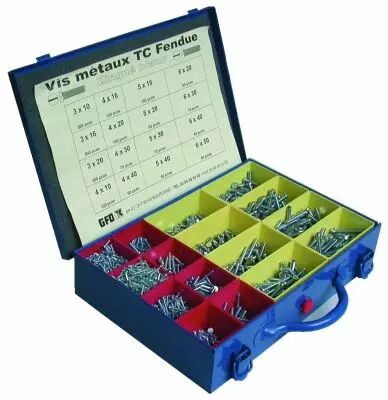 Coffret de vis mtaux - DIN 963 - acier zingu