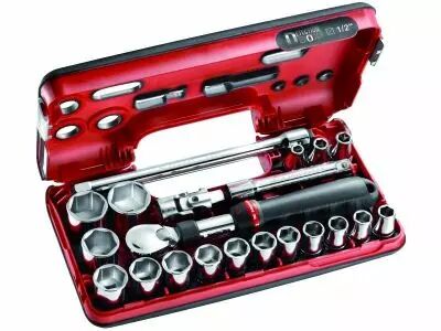 Coffret Detection Box 1/2\'\' 21 pices avec cliquet extensible SXL.161