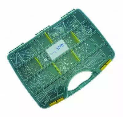 Coffret vis mtaux DIN 965 - acier zingu blanc