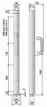 Crémone monobloc à poignée rotative - Anodisé argent