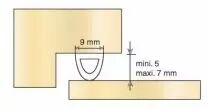 D+ - largeur 9 mm - longueur 15 m - jeu de 5 à 7 mm