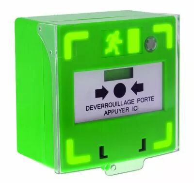 D�clencheur d\'alarme sonore vert NO-NF manuel